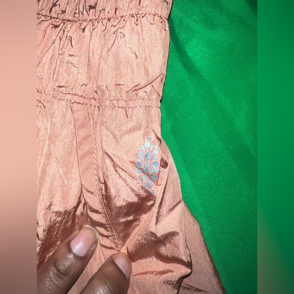 FP Movement by Free People High-Waist Ruched Shorts — Orange size Small - Picture 6 of 6